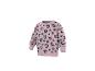 Rosa Sweatshirt mit Leopardenmuster und Herzen.