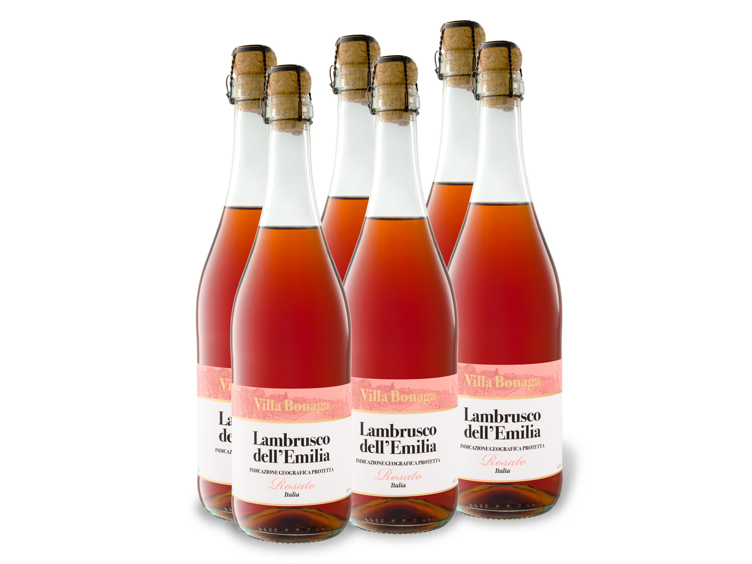 Lambrusco 0,75-l-Flasche de… Villa x Bonaga 6 Weinpaket
