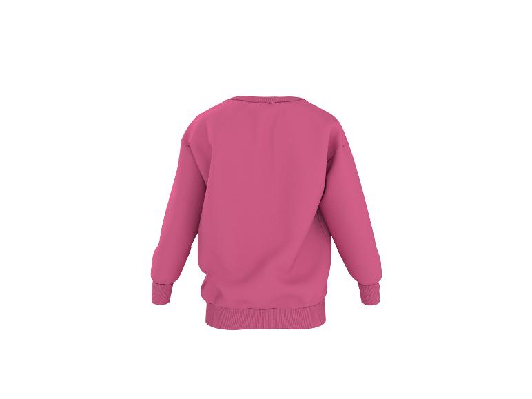 Einfarbiges pinkes Damen-Sweatshirt, Rückansicht.