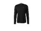 Schwarzes langärmeliges Herren-Sportshirt mit Rundhalsausschnitt.
