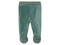 Babyhose aus Velours mit Füssen.