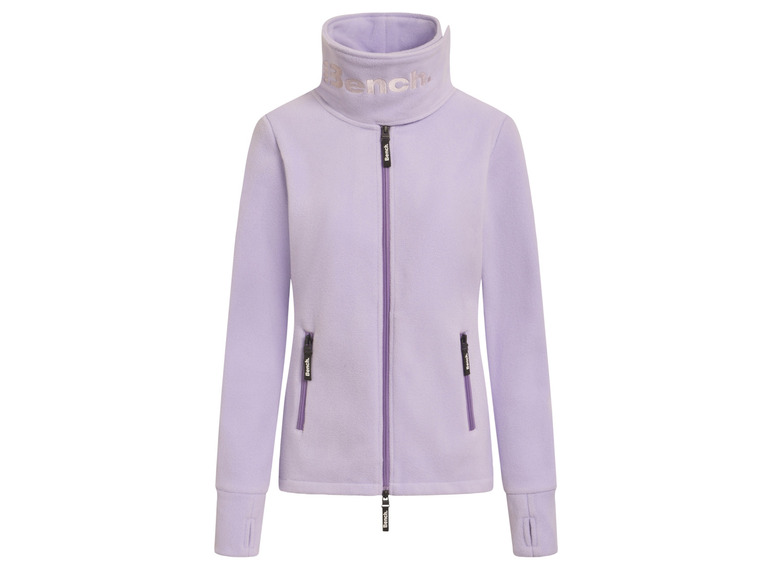 Lilafarbene Bench Fleecejacke mit hohem Kragen