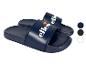 Dunkelblaue Ellesse Herren-Slides mit Logo auf dem Riemen.