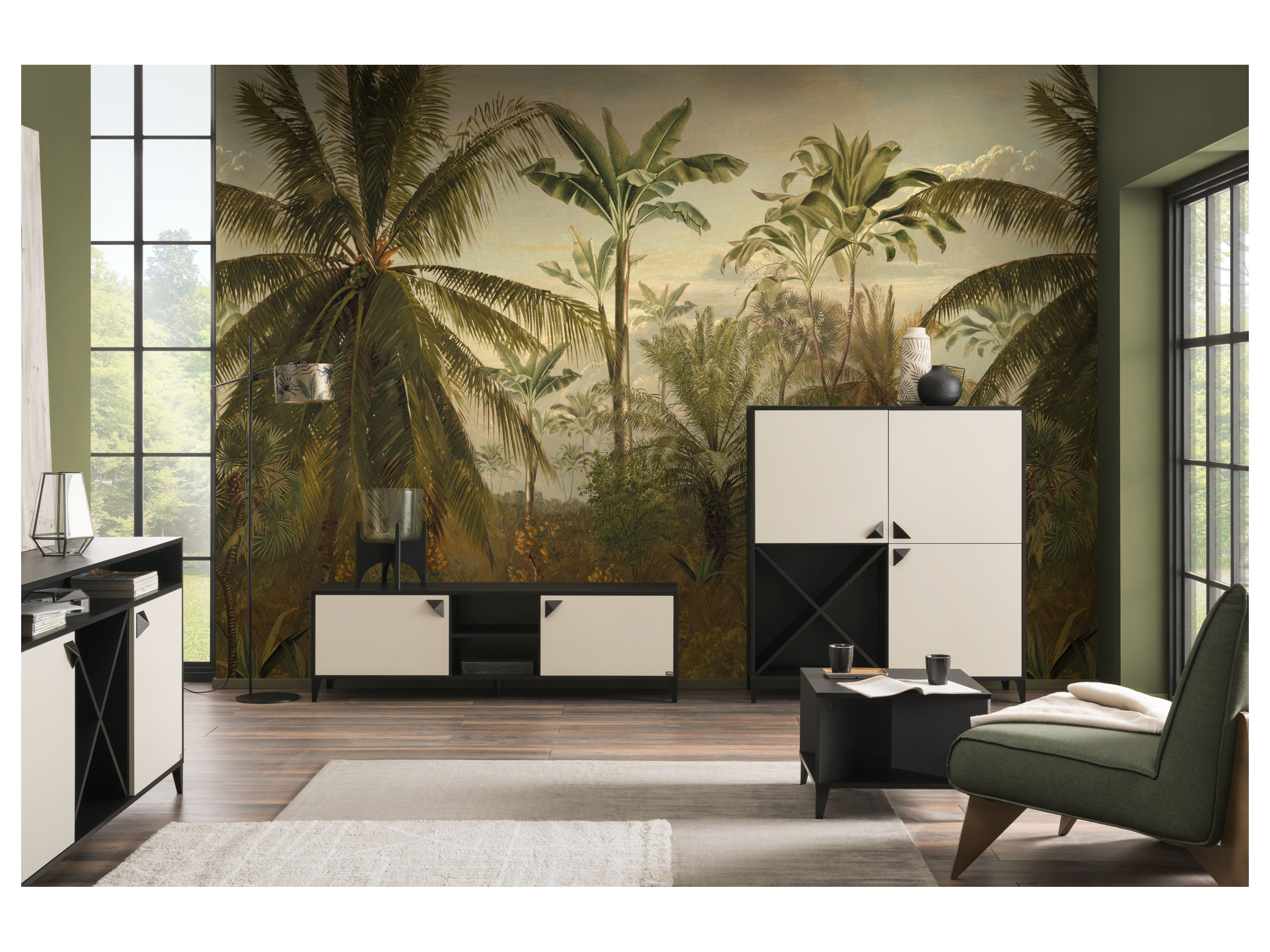 SCHILDMEYER TV Board Looks Classic (schwarzmatt-beige) – Bild 2 von 4