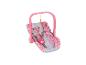 BABY born rosa Puppenautositz mit Hasen- und Ballonmuster.