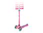 Pinker Dreirad-Roller mit verstellbarem Lenker und leuchtenden Rädern.