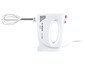 Ein weißer Bosch CleverMix Handmixer mit Schneebesen.