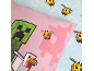 Kinderbettwäsche im Minecraft-Design mit Creeper, Huhn und Bienen