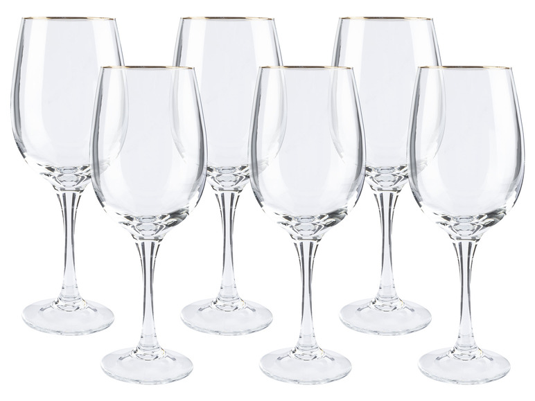 Gehe zu Vollbildansicht: ERNESTO® Glas Set, 6-teilig, mit Goldrand - Bild 10