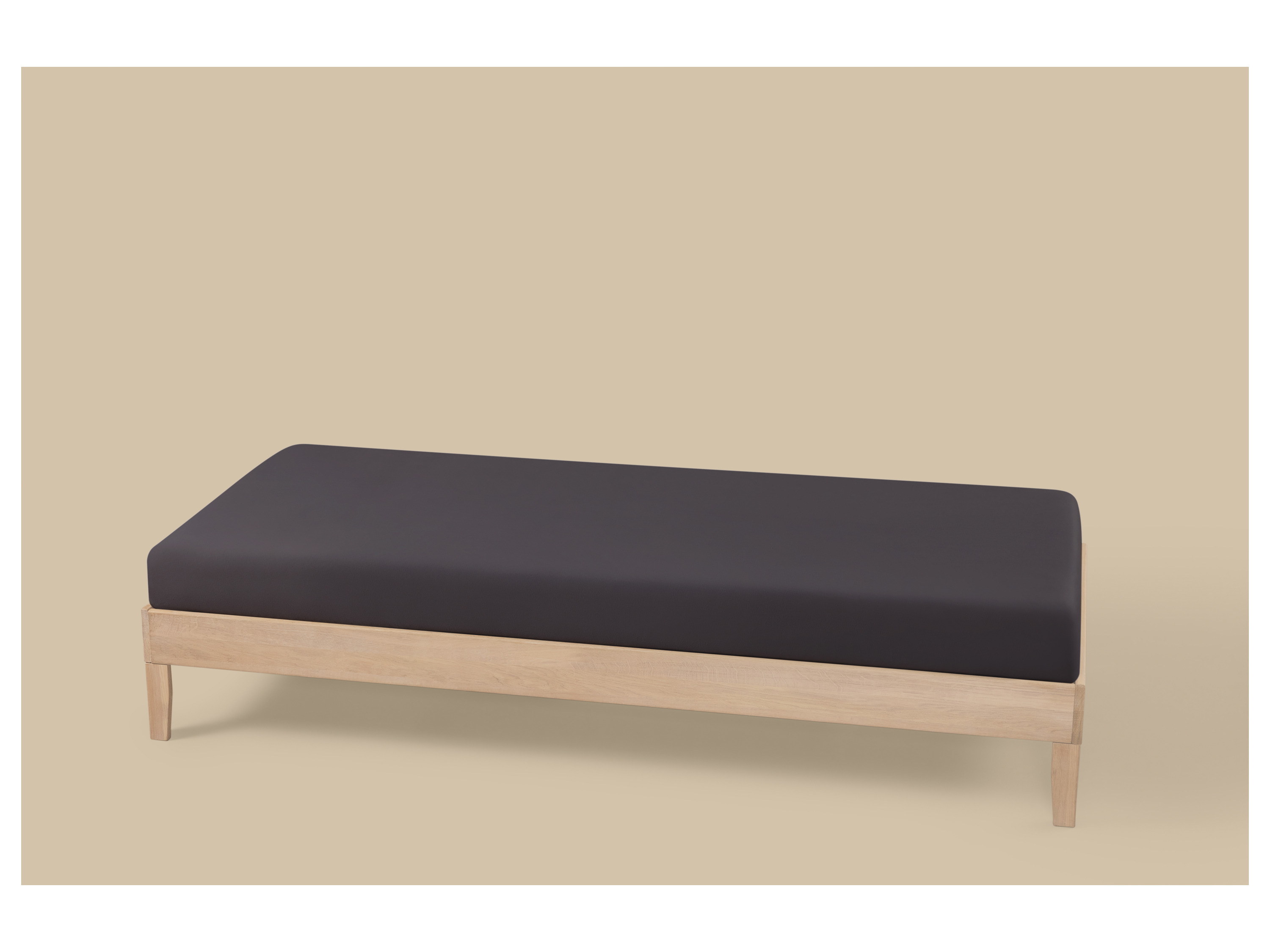 LIVARNO® Feinbiber-Spannbettlaken, 90-100 x 200 cm (Dunkelgrau) – Bild 2 von 3
