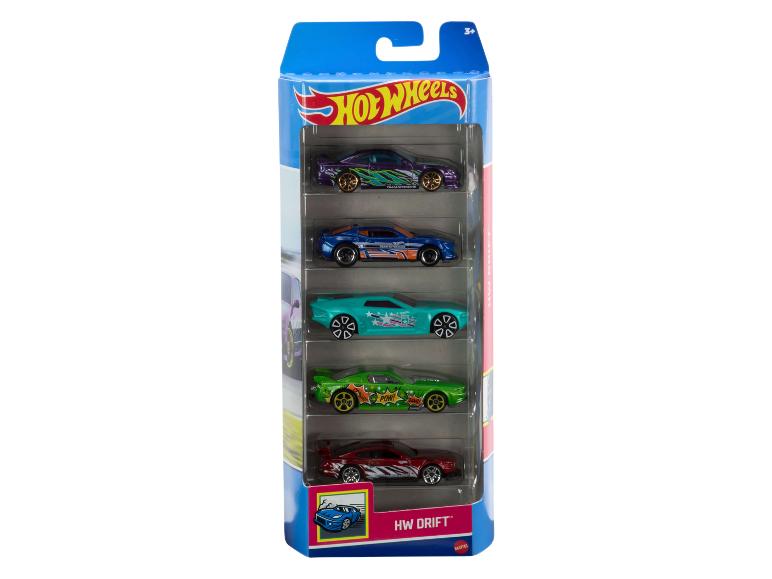 Hot Wheels Autos in einer Verpackung mit Drift-Thema.