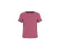 Rosa Kurzarm-T-Shirt mit gesticktem Herz auf der Brust