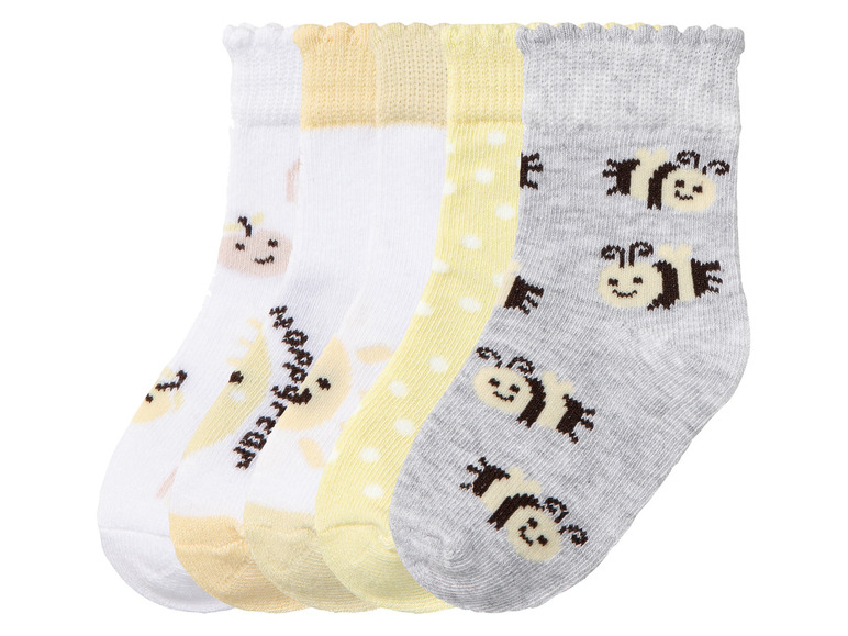 Gehe zu Vollbildansicht: lupilu® Baby Socken, 5 Paar, mit Bio-Baumwolle - Bild 8