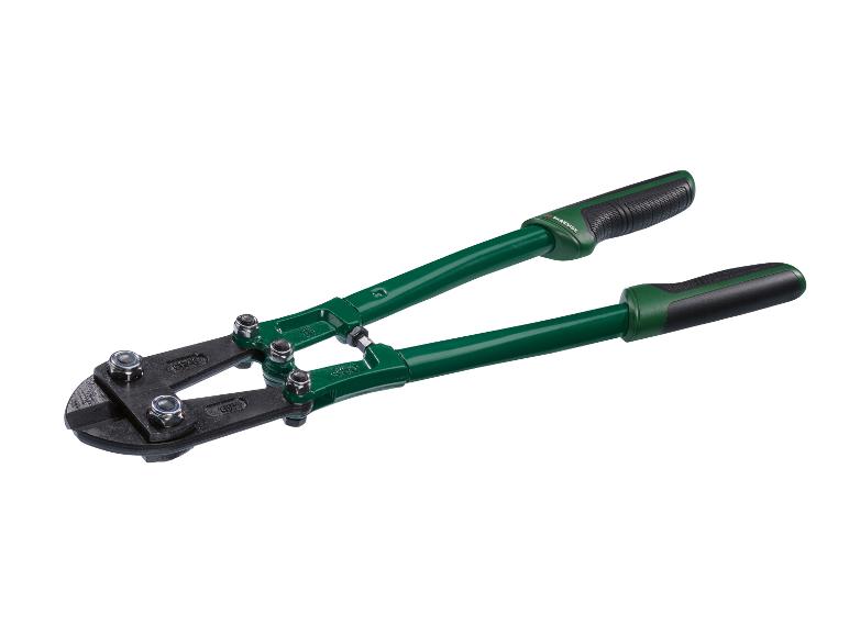 Grüner und schwarzer Bolzenschneider mit ergonomischen Griffen