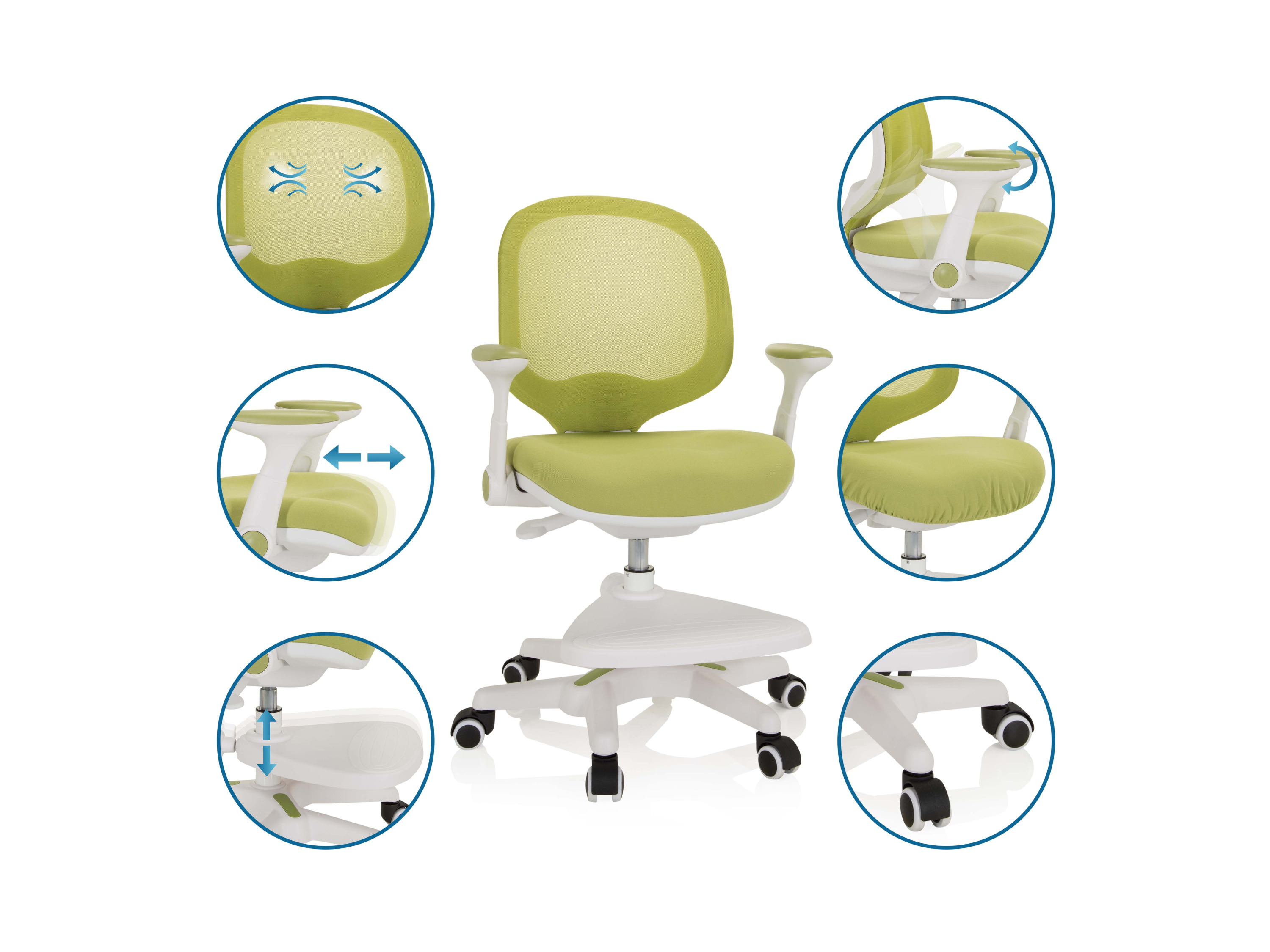 Thumbnail - hjh OFFICE Stoff/Netzstoff (Grün)