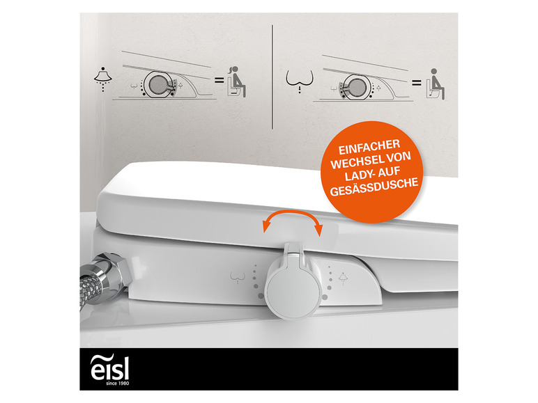 Gehe zu Vollbildansicht: Eisl Dusch WC Aufsatz mit Absenkautomatik und Schnellverschluss - Bild 7