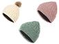 ESMARA® Damen Strickmützen mit Fleece in Beige, Rosa und Mintgrün