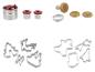 Set aus Ausstechformen und Stempeln für Kekse, inklusive Weihnachts- und Tiermotiven.