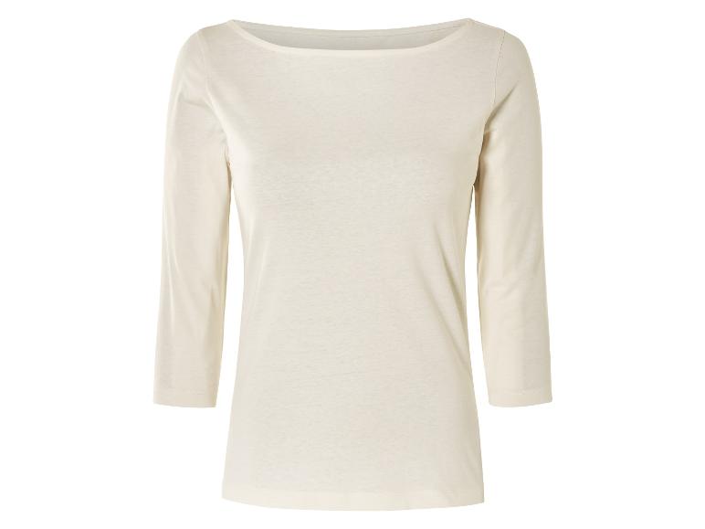 Weißes Langarmshirt.