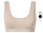 Nahtloser gerippter Sport-BH in Beige mit Farboptionen