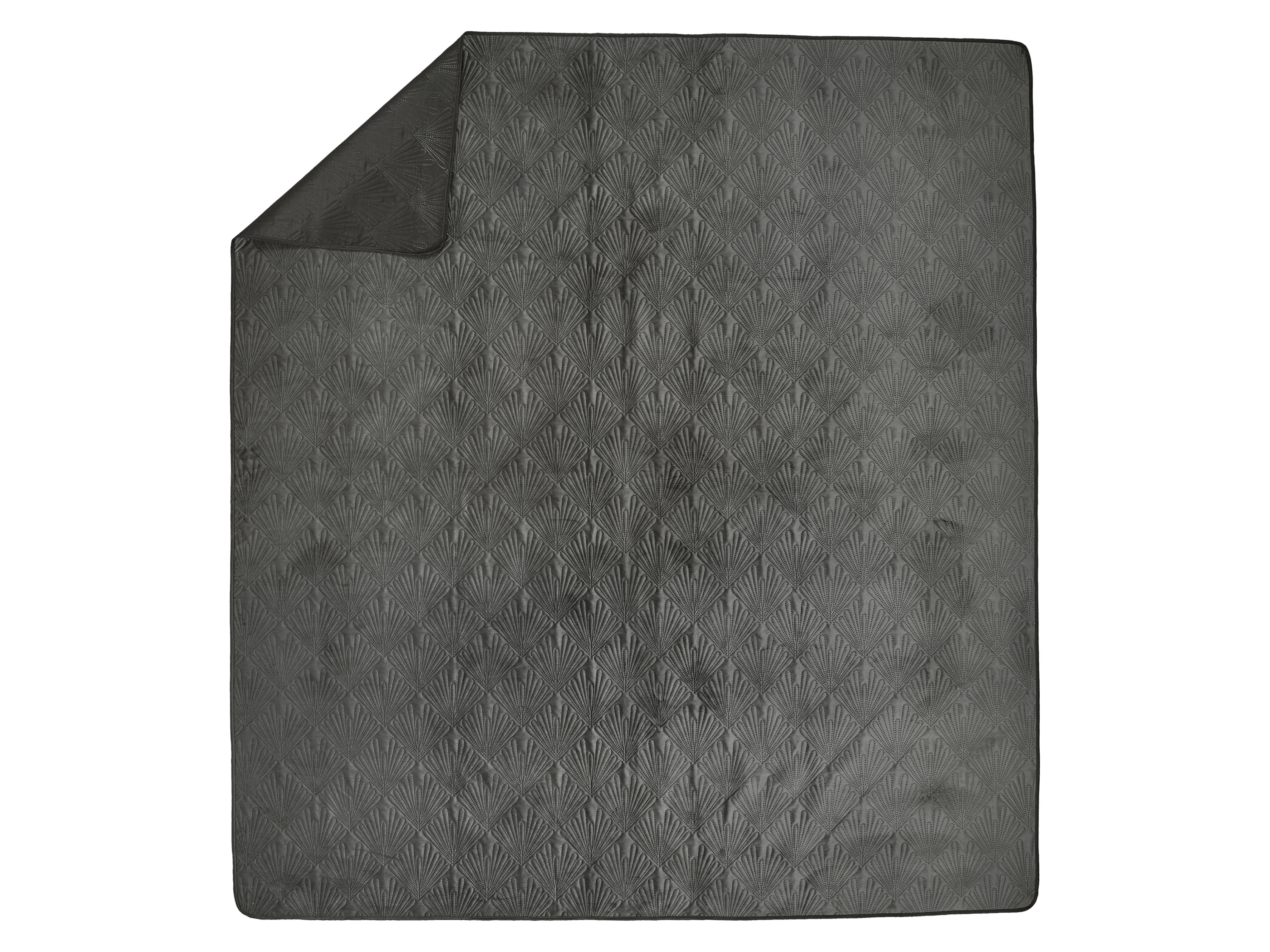 Thumbnail - LIVARNO® Tagesdecke Samt 200 x 220 cm (Dunkelgrau)