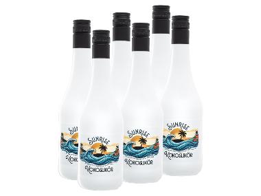 6 x 0,7-l-Flasche Spirituosenpaket Sunrise Kokoslikör 21 % Vol