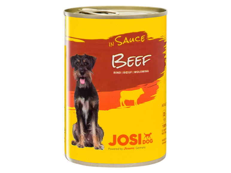 Gehe zu Vollbildansicht: JosiDog Hundenassnahrung Beef in Sauce, 4 x 415 g - Bild 2