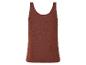 Braunes geripptes Tanktop aus Strick.