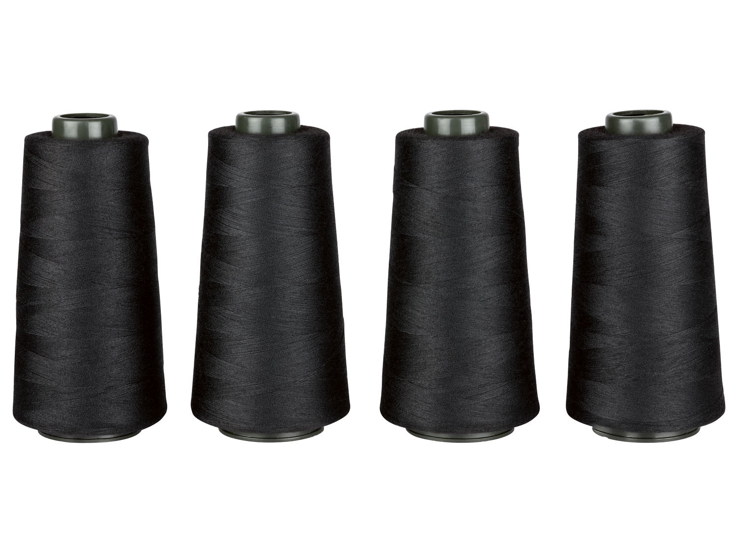 4 Spulen Overlock-Garn Kohlegrau – Nähgarn Polyester 2743 M, NE 40/2, Perfekt Für Overlock & Nähmaschine