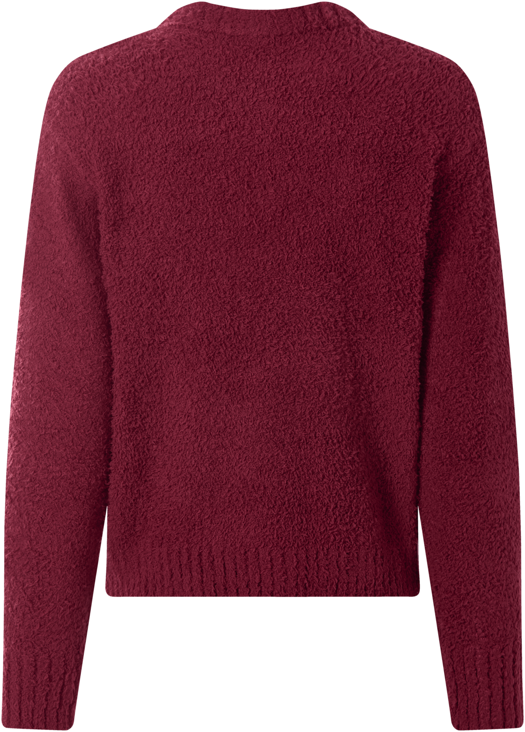 ESMARA® Damen Plüsch Cardigan (Bordeaux, XS(32/34)) – Bild 3 von 3