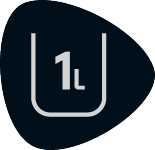 Siegel mit der Aufschrift „1L“ in einem Behälter.