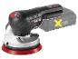 Akku-Exzenterschleifer mit rotem Schleifteller, Akku nicht enthalten.