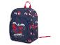 Blauer Rucksack mit Spider-Man-Masken und einer Grafik von Spider-Rex und Spider-Gwen mit dem Text „AMAZING TEAM-UP“.