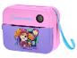 Rosa-lila Sofortbildkamera mit Paw Patrol Skye-Design und blauem Handgelenkband.