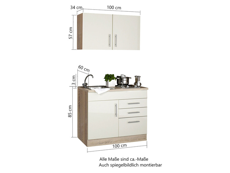 Gehe zu Vollbildansicht: HELD Single Küche »Torino«, Breite 100/120/160/180/190/210 cm - Bild 16