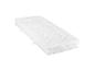 Eine weiße Matratze mit Wellen-Steppung.