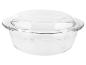 Glasschale mit Deckel.