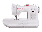 Singer One Nähmaschine: weißes Modell mit digitalem Display und vielen Stichmustern.