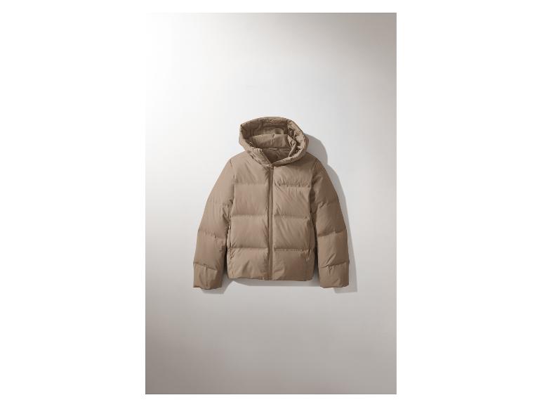 ESMARA® Damen Premium-Daunensteppjacke mit Kapuze in Braun.