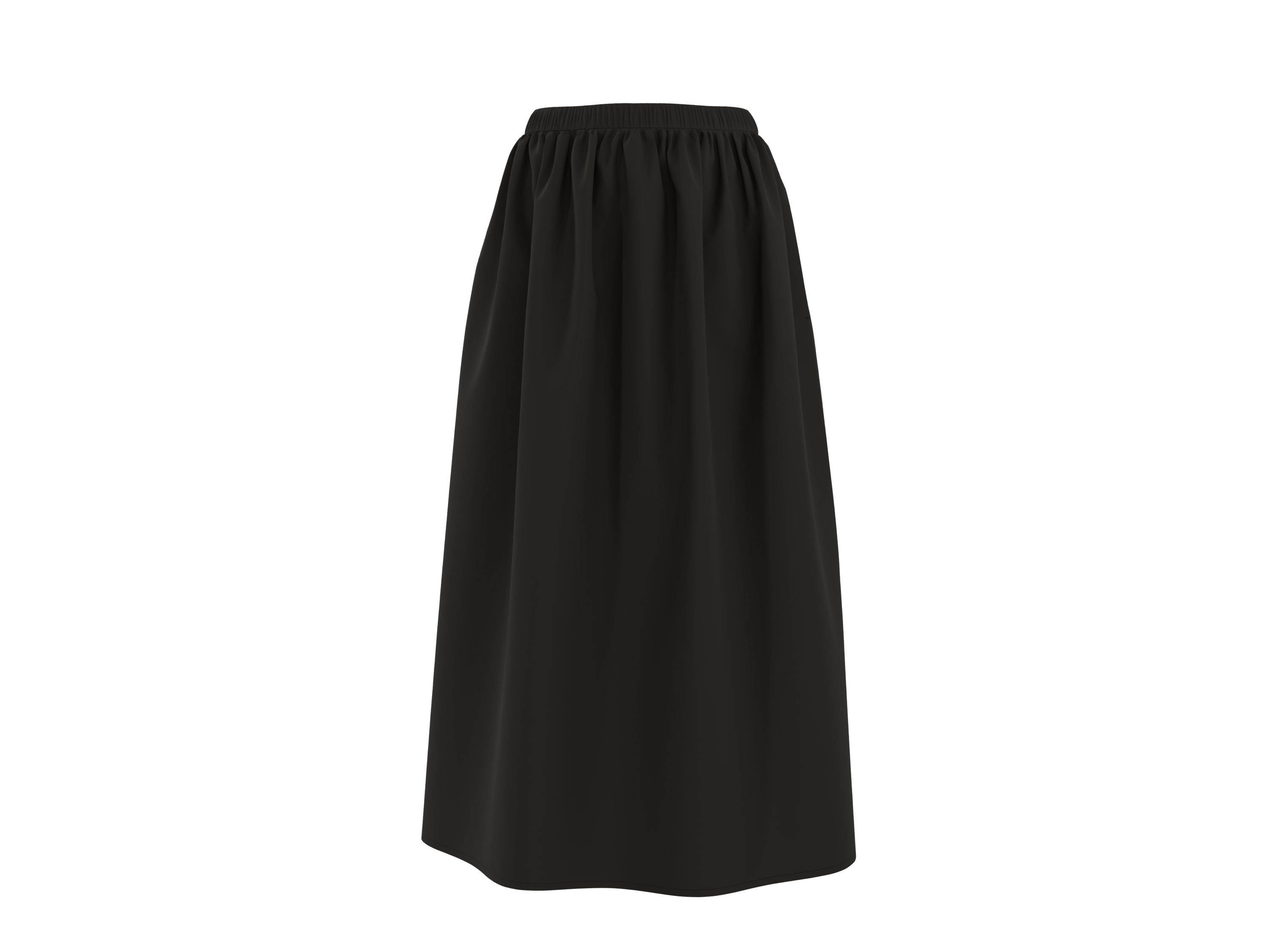 ESMARA® Damen Midi-Rock (Schwarz, S(36/38))