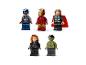 LEGO Marvel Avengers Minifiguren: Captain America, Iron Man, Thor, Black Widow und Hulk.