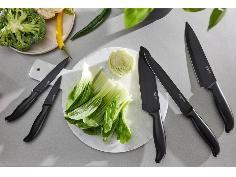Gehe zu Vollbildansicht: ERNESTO® Messer aus Edelstahl, schwarz - Bild 11