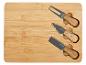 Bambusschneidebrett mit Livarno Home Käsebesteck.