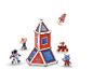 Magnetisches Baustein-Set mit Weltraum-Thema, Rakete, Astronaut und Roboter.