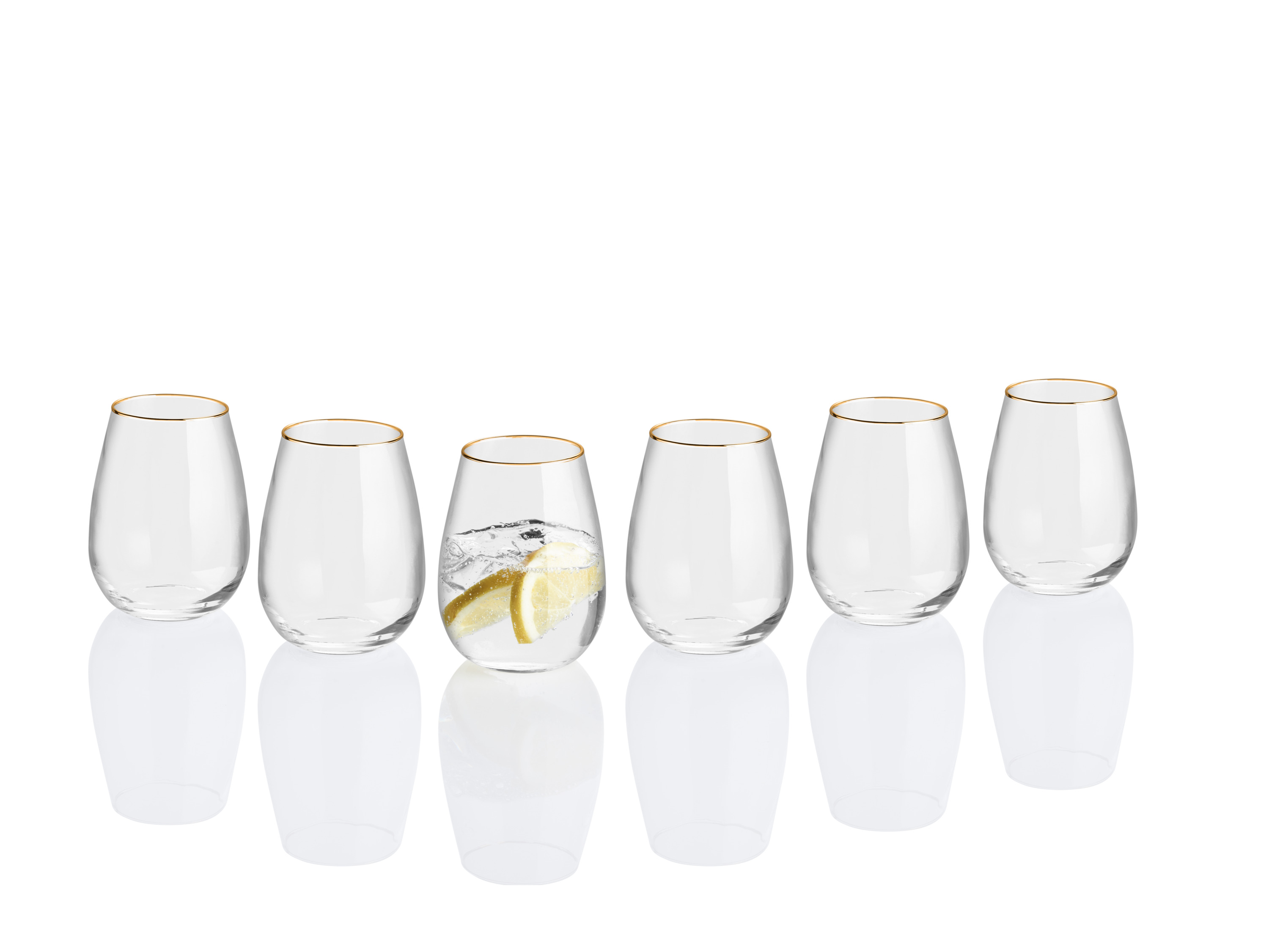 Thumbnail - LIVARNO home Glas Set mit Goldrand (Wasserglas)