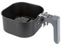 Schwarzer Airfryer-Korb mit abnehmbarem Grill