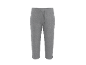 Graue Capri-Sweatpants für Damen mit Kordelzug in der Taille.