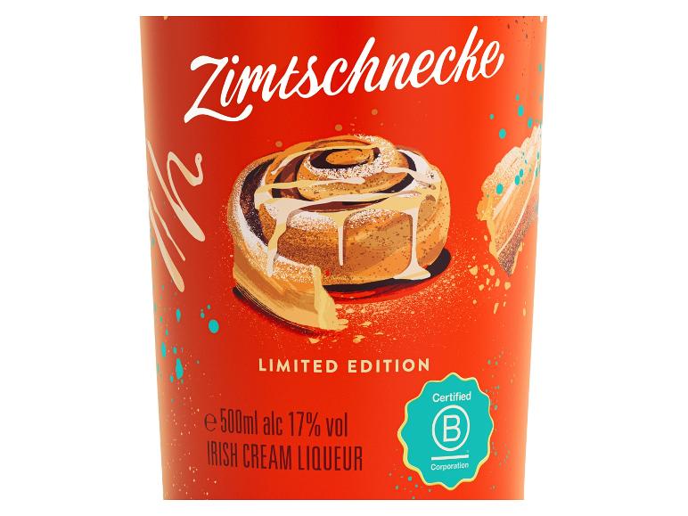 Zimtschnecke Irish Cream Likör in limitierter Auflage.