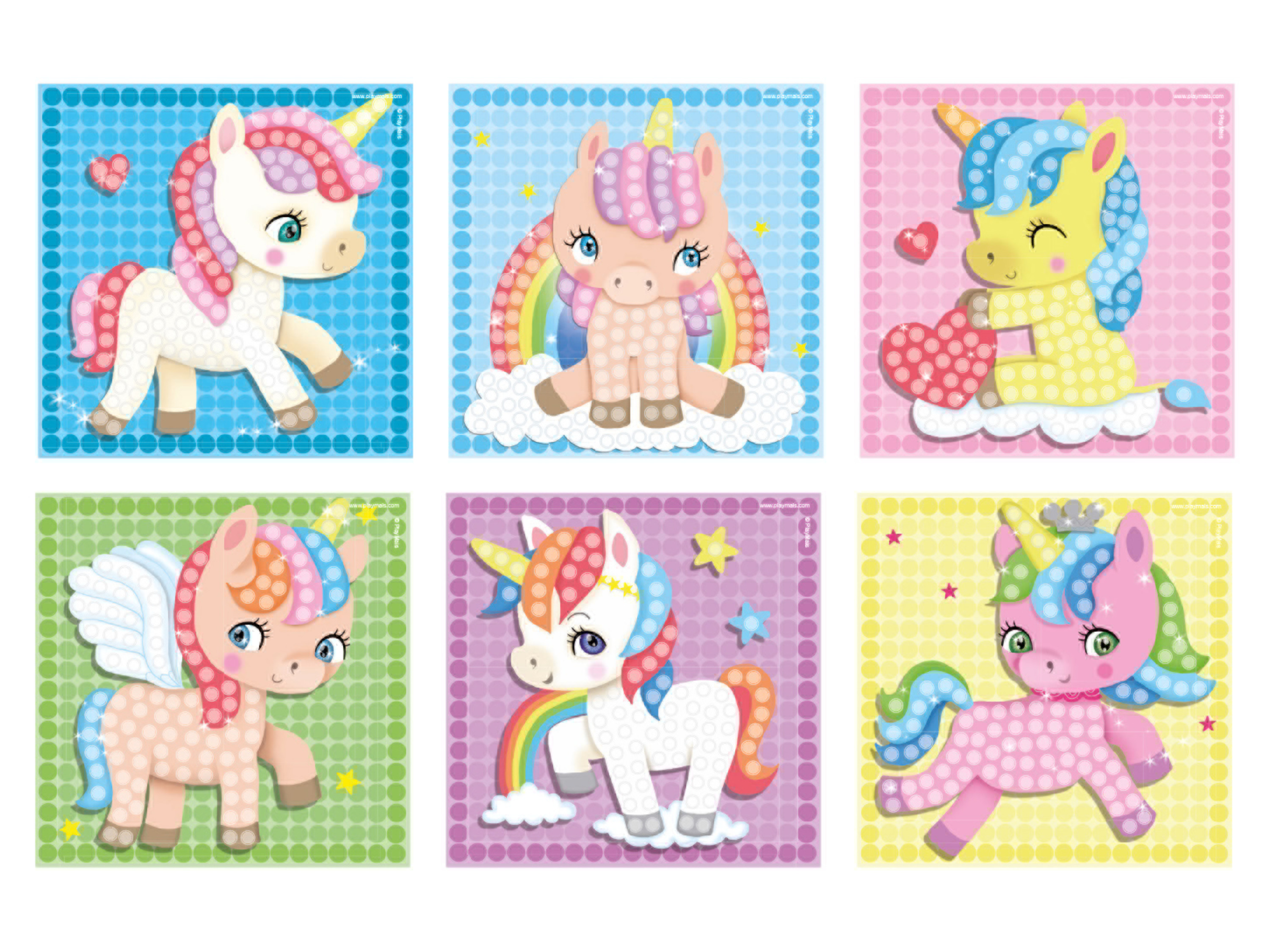PLAYMAIS Little Mosaic, mit farbenfrohen Motiven (Dream Unicorn)