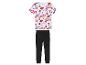 Spiderman Kinderpyjama: bedrucktes Oberteil und schwarze Hose.